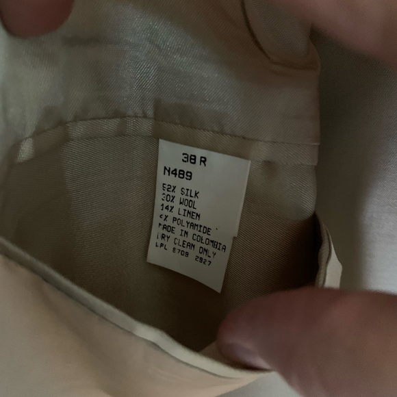 Nautica Men’s Suit Jacket Small Herringbone Pattern Navy and Gray Size 38R - Picture 9 of 9